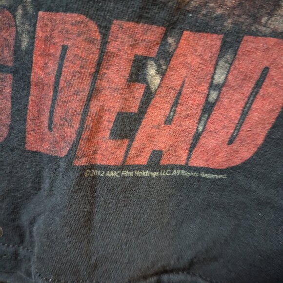 2012 The Walking Dead AOP All Over Print Black T-Shirt size Small - Picture 3 of 5